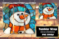 Holiday 3D Snowman Stained Glass Wrap Product Image 1
