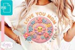 Love You Mom Sublimation Design | Mother's Day PNG Product Image 1