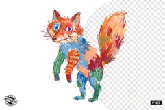 Chaotic Autumn Fox Clipart Product Image 1