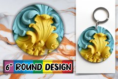 Funky Circle Keychain Patterns Product Image 1
