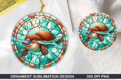 Platypus Stained Glass Ornament PNG, Sublimation PNG Design Product Image 1