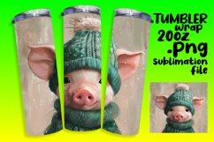 Cute Holiday Animals Tumbler Wrap Sublimation 20oz Product Image 1