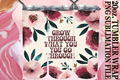 Cozy Moments 20oz tumbler wrap, Flower Quote Product Image 1