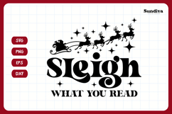 Christmas Bookish Quote SVG | Sleigh What You Read Product Image 3