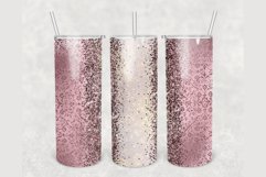 Custom Name Pastel Pink glitter 20oz tumbler sublimatimation Product Image 1