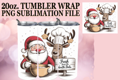 LUMINOUS ADVENTURES 20oz TUMBLER WRAP, Funny Santa Product Image 1