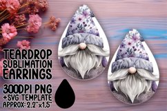 Whimsical Gnome Wonders: Sublimation Teardrop Magic Product Image 1