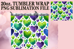 Uplifting Sublimation 20oz tumbler wrap, Heart Product Image 1
