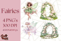 Pastel Fairy Clipart PNG, Cute Fantasy Fairy Digital Art Product Image 1