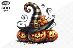 Halloween Pumpkins Sublimation - Clipart PNG Design Product Image 1