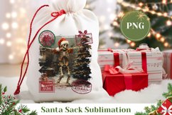 Christmas Skeleton Santa Sack, Spooky Christmas Gift Bag Product Image 1