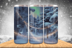 Winter Wonderland Snowflake PNG, Icy Tree 20oz Tumbler wrap Product Image 1