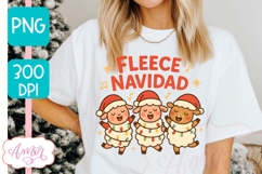 Funny Christmas PNG design, Fleece navidad PNG sublimation Product Image 4