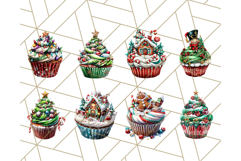 Christmas Cupcake PNG Clipart, Cute Food PNG, Holiday Treat Product Image 4