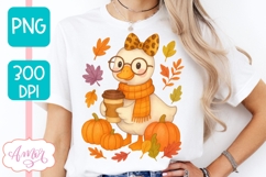 Cute goose sublimation PNG | Fall shirt sublimation design Product Image 1