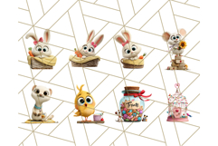 Pet Shop Clipart, Cute Big Eyed Animals, Kawaii Pets PNG Product Image 8