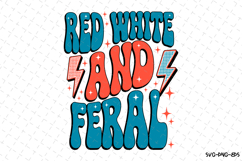Red White and Feral svg Design | Svg Files for Cricut Product Image 1