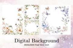 Flower Pattern Background Wallpaper Digital Paper_68 Product Image 1