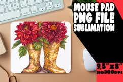 Blossoming Floral Mousepad Sublimation PNG Product Image 1