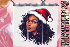 Cheerful Days 20oz tumbler wrap, Xmas Girl Product Image 1