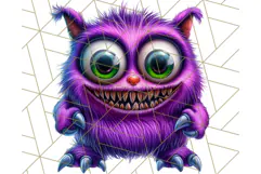 Spooky Cute Monster PNG Clipart, Adorable Halloween Monsters Product Image 4