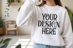 White Gildan 18000 Sweatshirt Model Mockups, Product Image 1