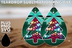 Stylish Teardrop EARRINGS Ideas PNG, Neon Xmas Product Image 1