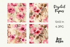 Love Letter Valentine Digital Paper Kit Rococo Patterns Product Image 2