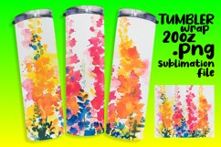 Colorful Floral Symphony 20oz Tumbler Sublimation Product Image 1