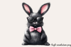 Pink Black Easter Clipart PNG Product Image 1
