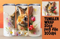 Springtime Animals Wrap: 3D Wall Hole for Tumbler Product Image 1