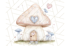 Pastel Blue Fairy Garden Clipart, Enchanted Cottagecore Png Product Image 4