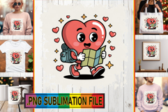 Joyful TOTE BAG Sublimation Magic, Valenines Heart Product Image 1