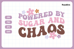 Funny Toddler T-shirt Quotes SVG | Powered By Sugar &amp; Chaos Product Image 3