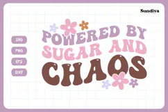 Funny Toddler T-shirt Quotes SVG | Powered By Sugar & Chaos Product Image 3