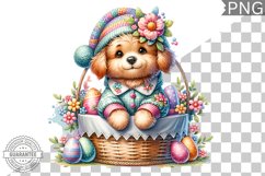 Easter Dog Sublimation - Easter Clipart PNG Design Product Image 1