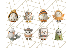 Cute Halloween Ghost Clipart Costume PNG, Halloween Png Product Image 8