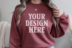 Cardinal Red Gildan 18500 Hoodie Sweatshirt Mockup, 185 mock Product Image 1