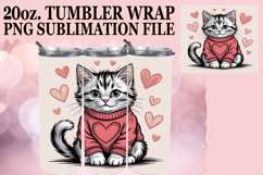 Happy Journeys 20oz tumbler wrap, Cat Valentin's Day Product Image 1