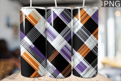 Halloween Plaid Pattern Tumbler Wrap - High Quality 300 Dpi Product Image 1