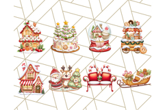 Cozy Christmas Bakery Clipart PNG, Holiday Cookie Art Product Image 4