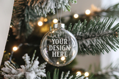 Acrylic Christmas Ornament Mockup , christmas ornament mocku Product Image 1