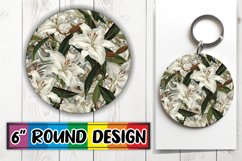 Blossom Pattern Keychain &amp; Coaster Combo Product Image 1