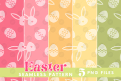 Easter Eggs Bunny Seamless Pattern PNG Sublimation Product Image 1