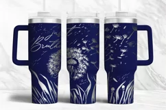 40oz Tumbler laser svg Dandelions wrap| Flowers Just Breathe Product Image 4