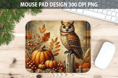 Owl Mouse pad Sublimation - Thanksgiving PNG Design Product Image 1