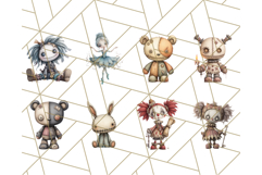 Creepy Dolls Clipart 60 PNG Haunted Toy Characters Product Image 8