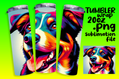 VIBRANT 20oz Tumbler Artwork for Sublimation , Dog Product Image 1