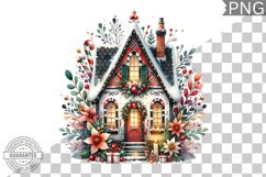 Christmas House Sublimation - Clipart PNG Design Product Image 1