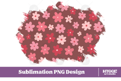 Retro Flowers Background Png Floral Paper Sublimation Bundle Product Image 2